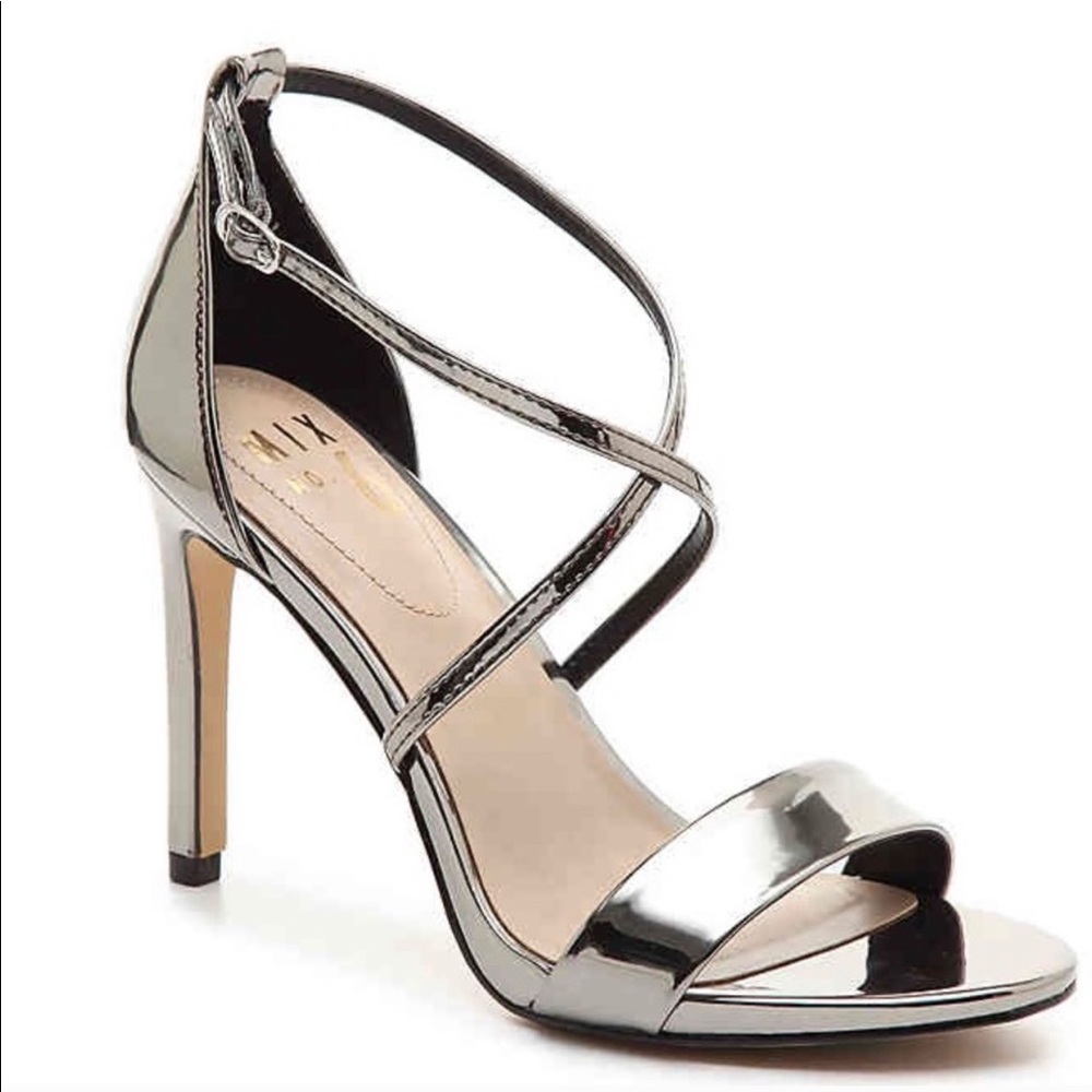 Mix no. 6 Silver Strappy Heels Size 10